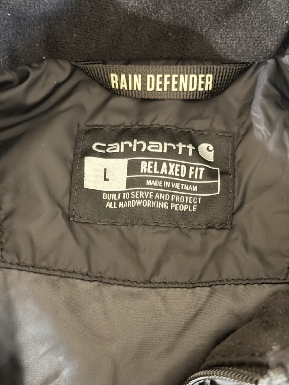 Carhartt Men's Gilliam Rain Defender Quilted Vest Black Size Large - Picture 5 of 5